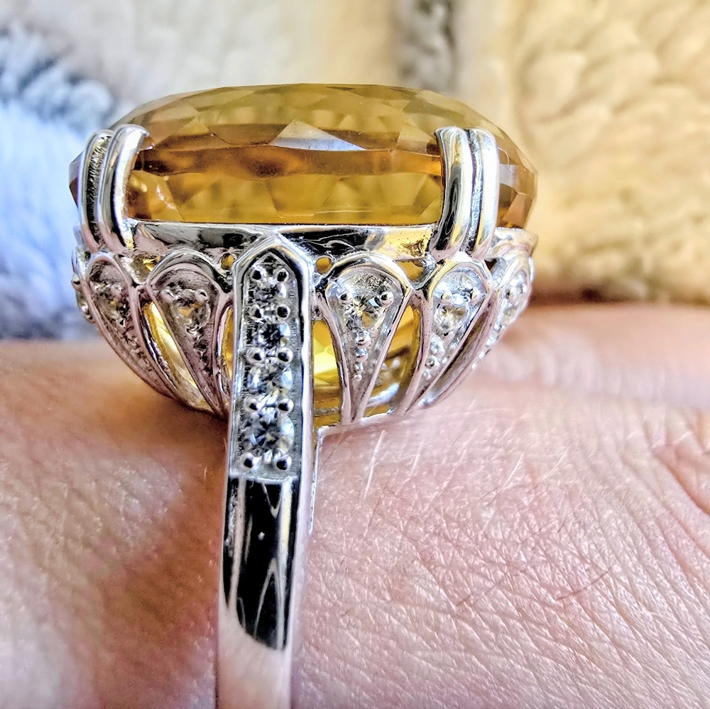 Oversized Citrine Cocktail Ring